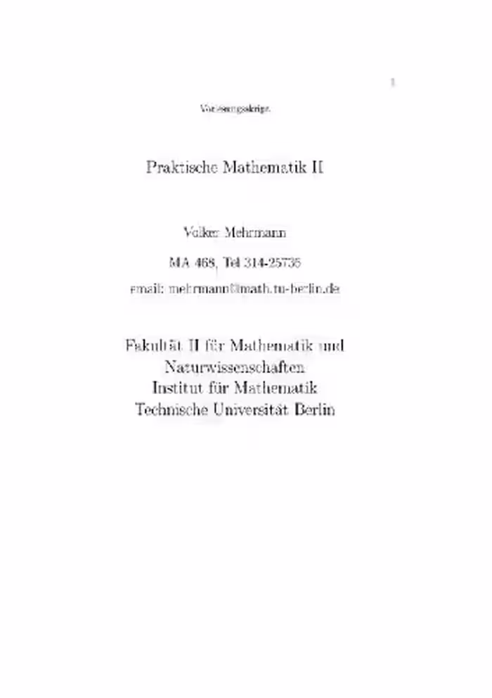 خرید و دانلود نسخه کامل کتاب Praktische Mathematik II 001