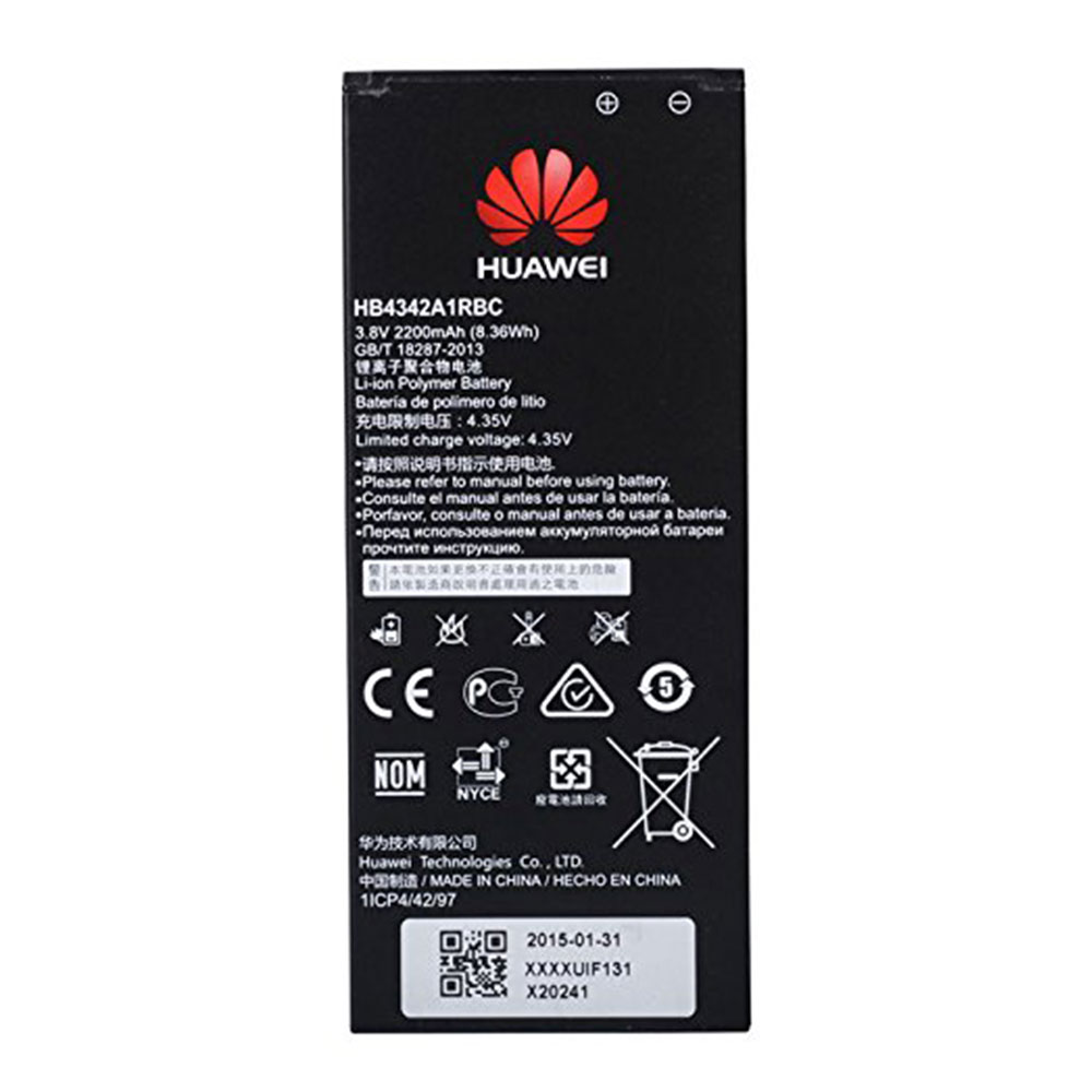  باتری موبایل مدل HB4342A1RBC ظرفیت 2200 میلی آمپرساعت مناسب برای گوشی موبایل هوآوی Y6