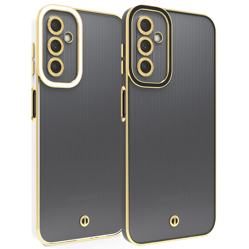 قاب اورجینال الکتروپلیتینگ Samsung Galaxy A25 مدل دور طلایی اسپیس