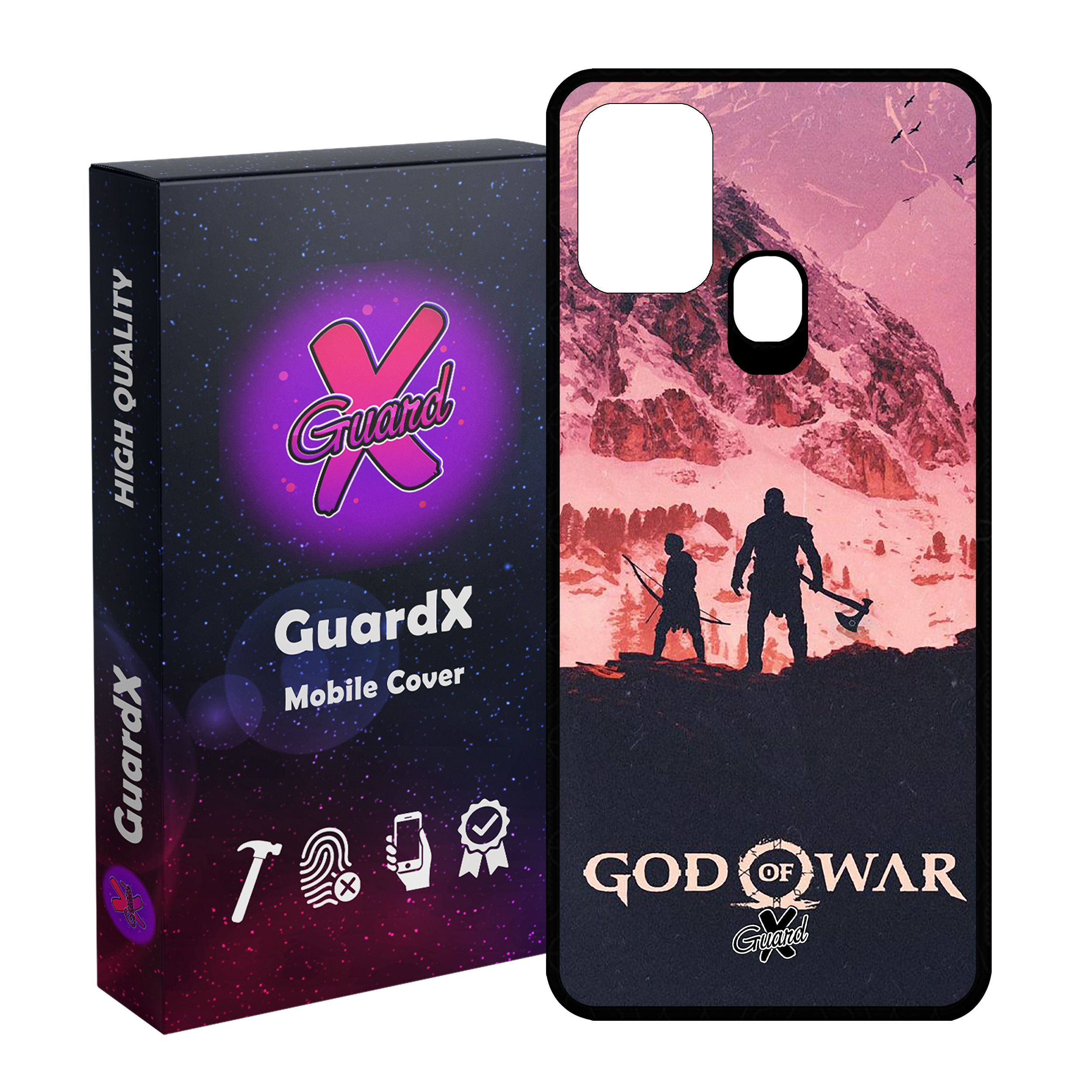 کاور گارد ایکس طرح God of War مدل Glass10075 مناسب برای گوشی موبایل سامسونگ Galaxy M31 / M31 Prime / F41