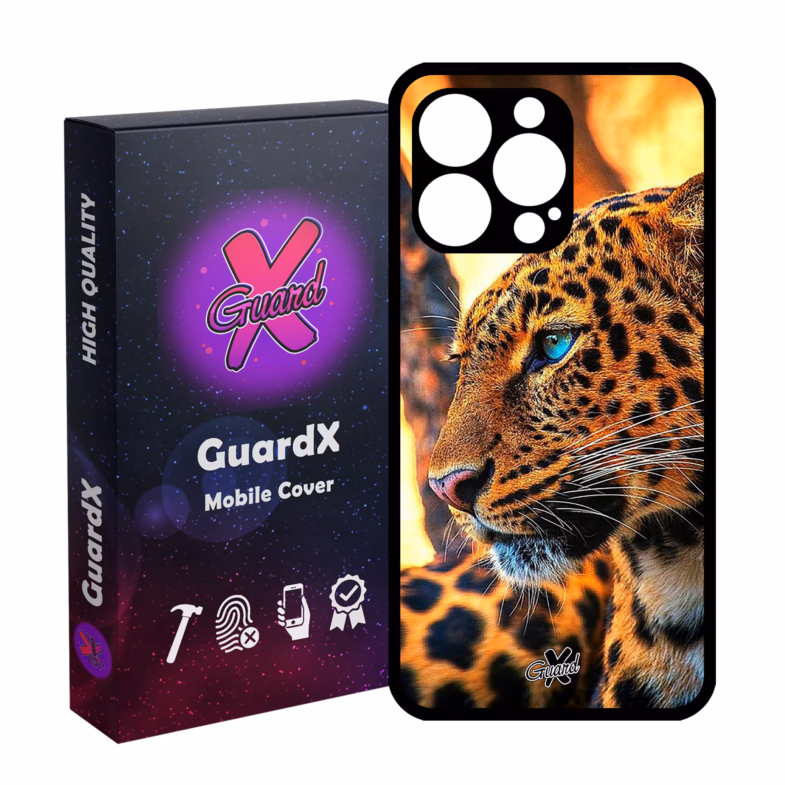 کاور گارد ایکس طرح پلنگ مدل Glass10237 مناسب برای گوشی موبایل اپل iPhone 13 Pro