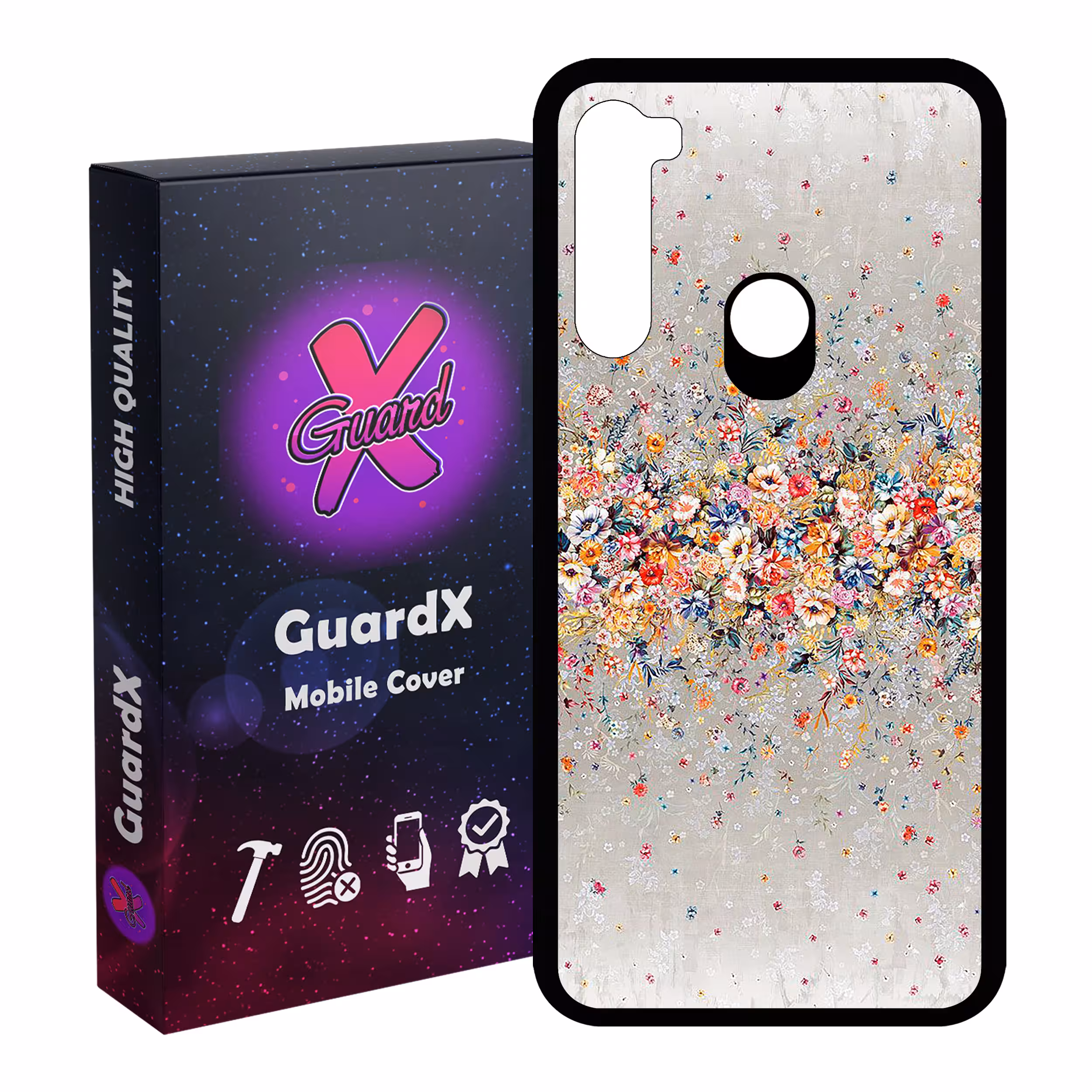کاور گارد ایکس طرح Flower مدل Glass10409 مناسب برای گوشی موبایل شیائومی Redmi Note 8