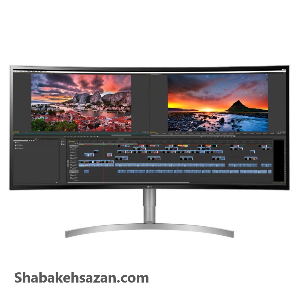 مانیتور خمیده ال جی مدل 38WK95C-W سایز 38 اینچ