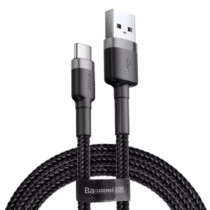 کابل شارژ USB به Type-C بیسوس مدل Cafule CATKLF-CG1 طول 2 متر توان 2 آمپر