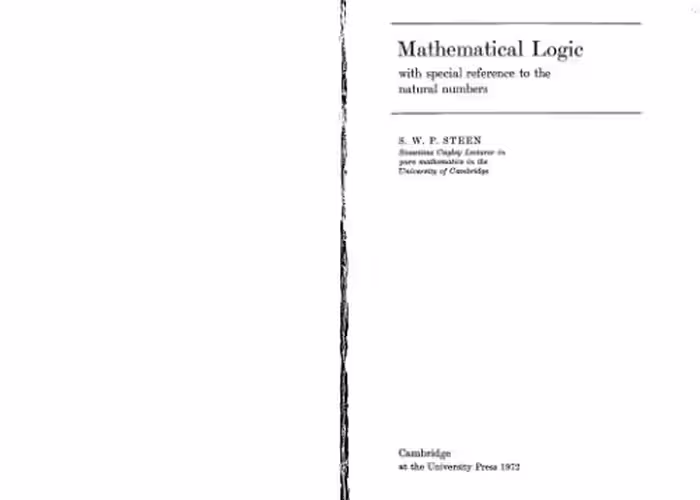 خرید و دانلود نسخه کامل کتاب Mathematical logic with special reference to natural numbers
