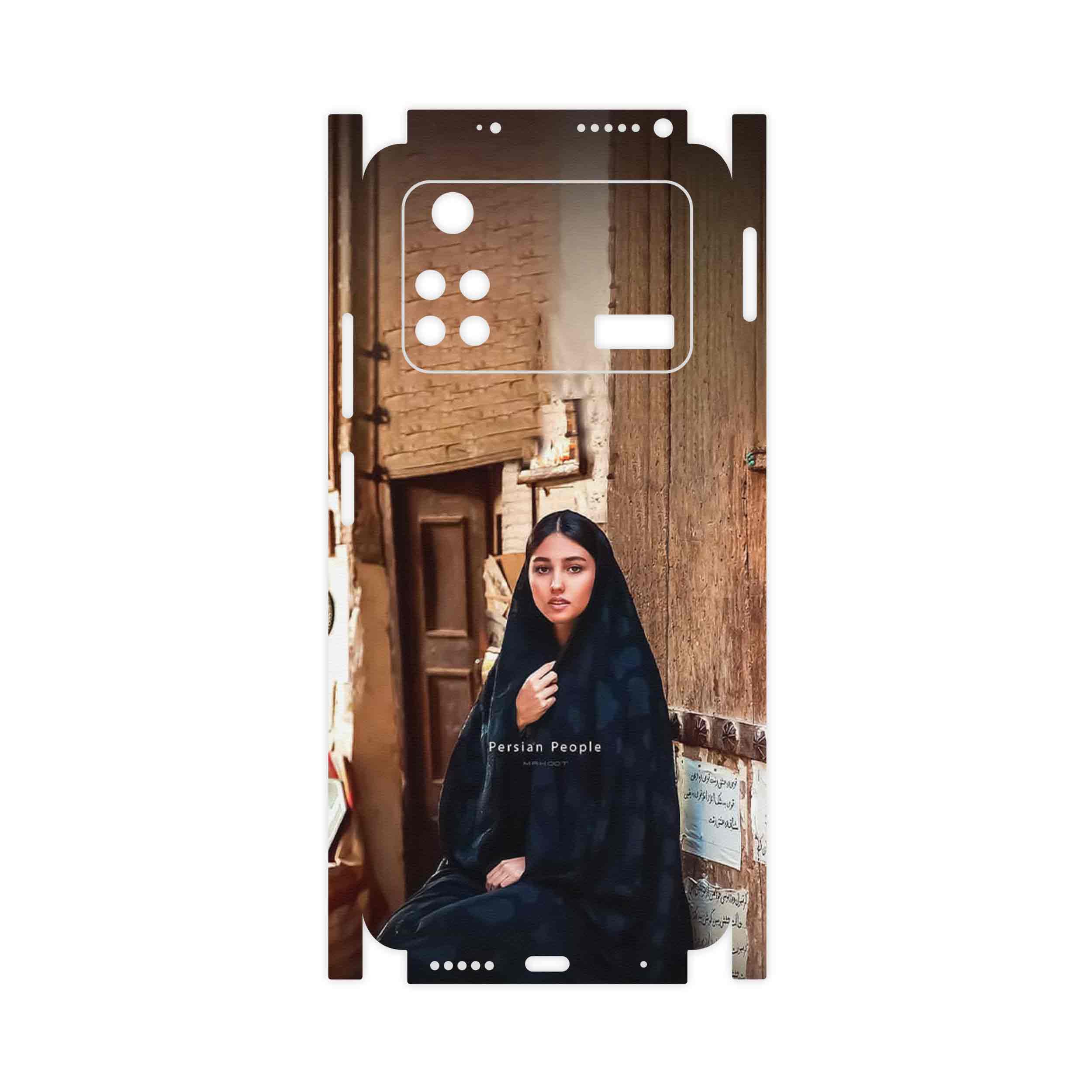 برچسب پوششی ماهوت مدل Portrait of an Iranian Woman-FullSkin مناسب برای گوشی موبایل شیائومی Poco M4 Pro 4G