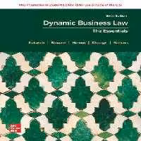 خرید و دانلود نسخه کامل کتاب ISE Dynamic Business Law: The Essentials (6th Edition) - Pdf