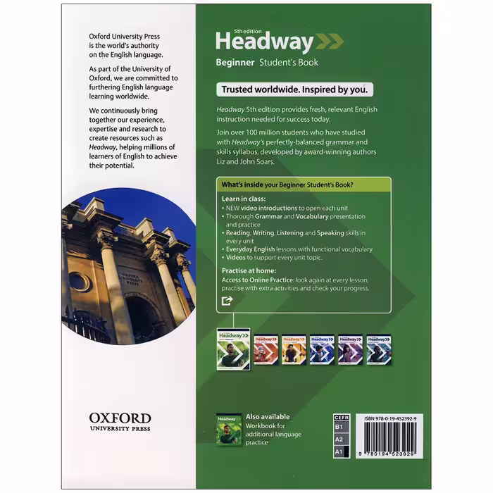 کتاب Headway Beginner اثر Liz &amp; John Soars and Jo McCaul انتشارات زبان مهر