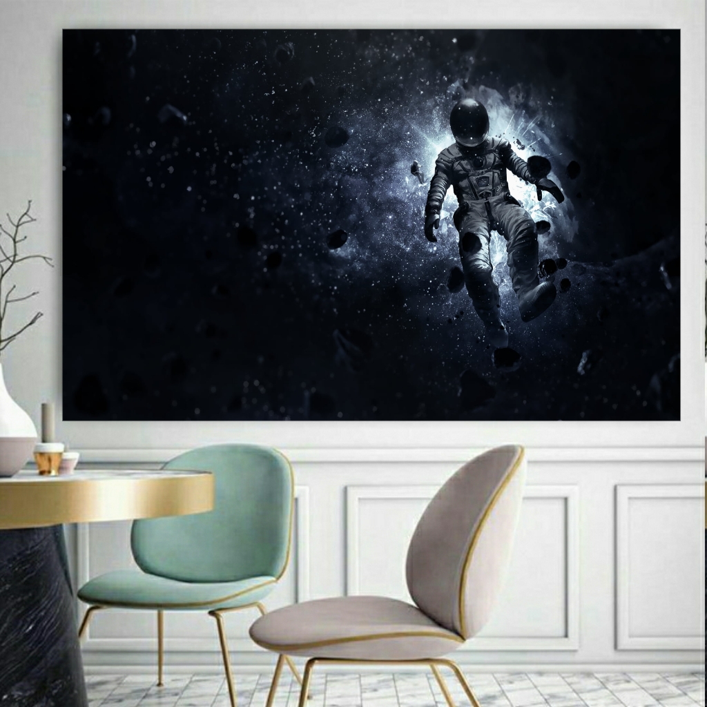 تابلو بوم طرح فضانورد و سیاهچاله کد TB229