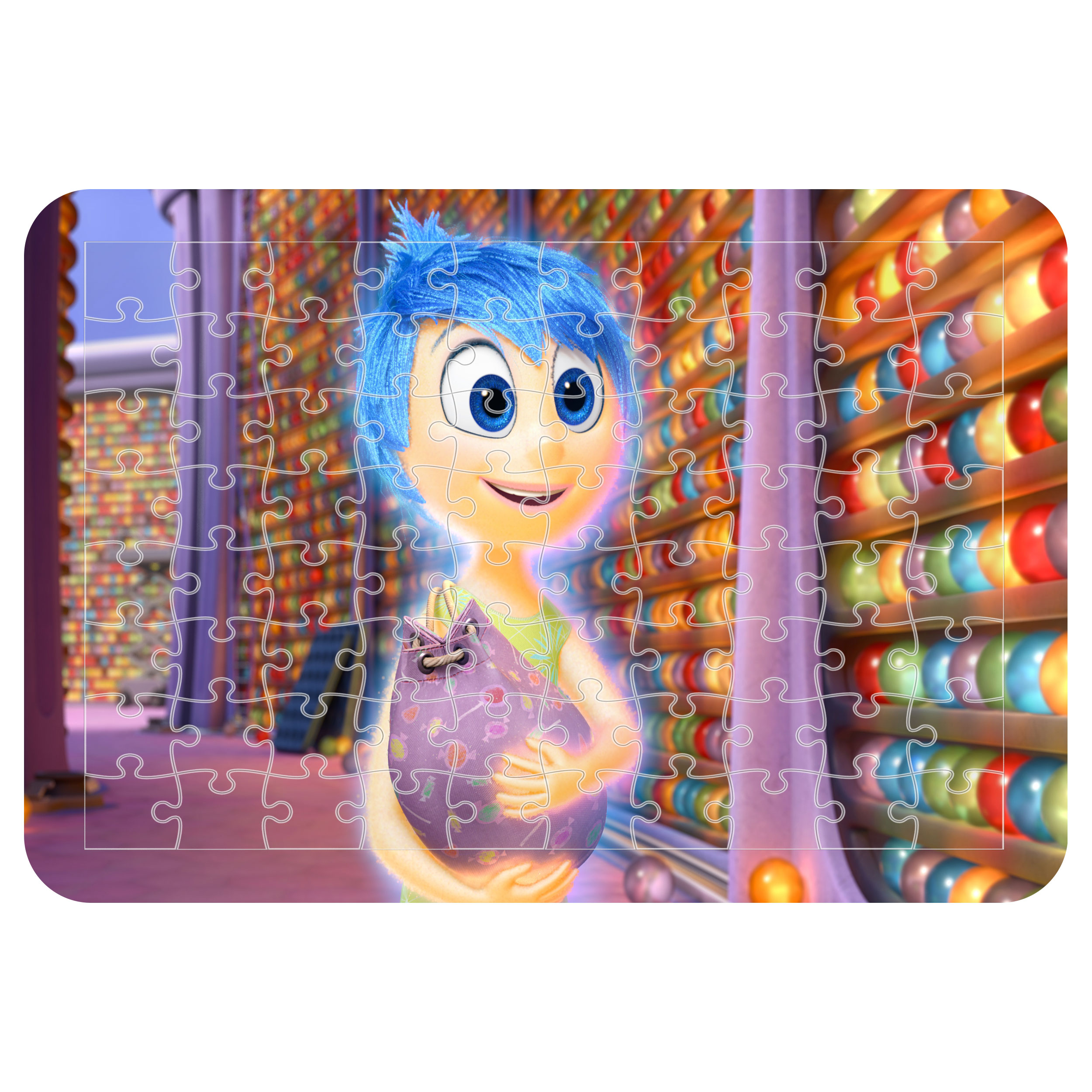 پازل 54 تکه اطلس آبی کارتون درون و بیرون مدل P1517