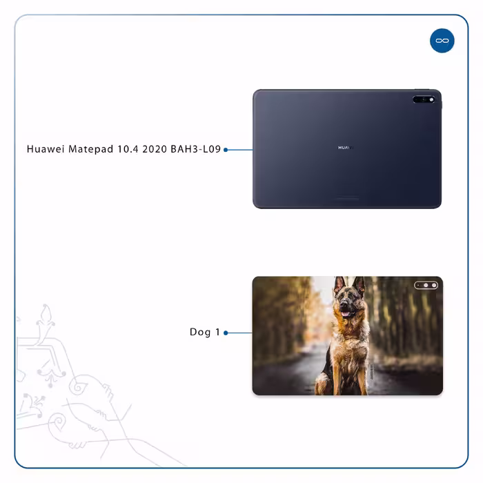 برچسب پوششی ماهوت مدل Dog-1 مناسب برای تبلت هوآوی Matepad 10.4 2020 BAH3-L09
