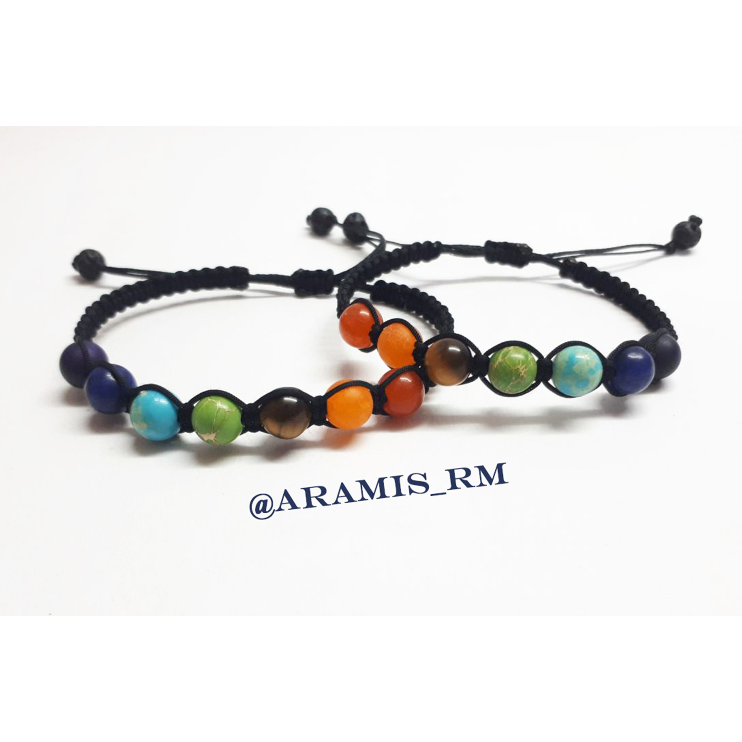 دستبند بافت هفت سنگ انرژی