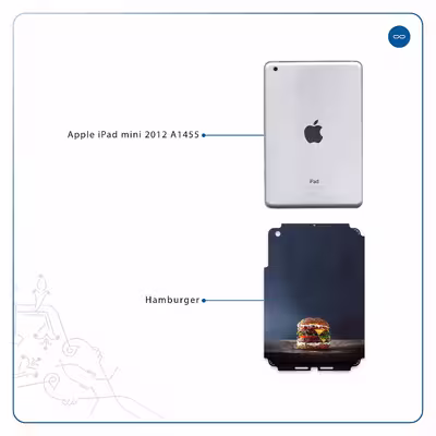 برچسب پوششی ماهوت مدل Hamburger مناسب برای تبلت اپل iPad mini 2012 A1455