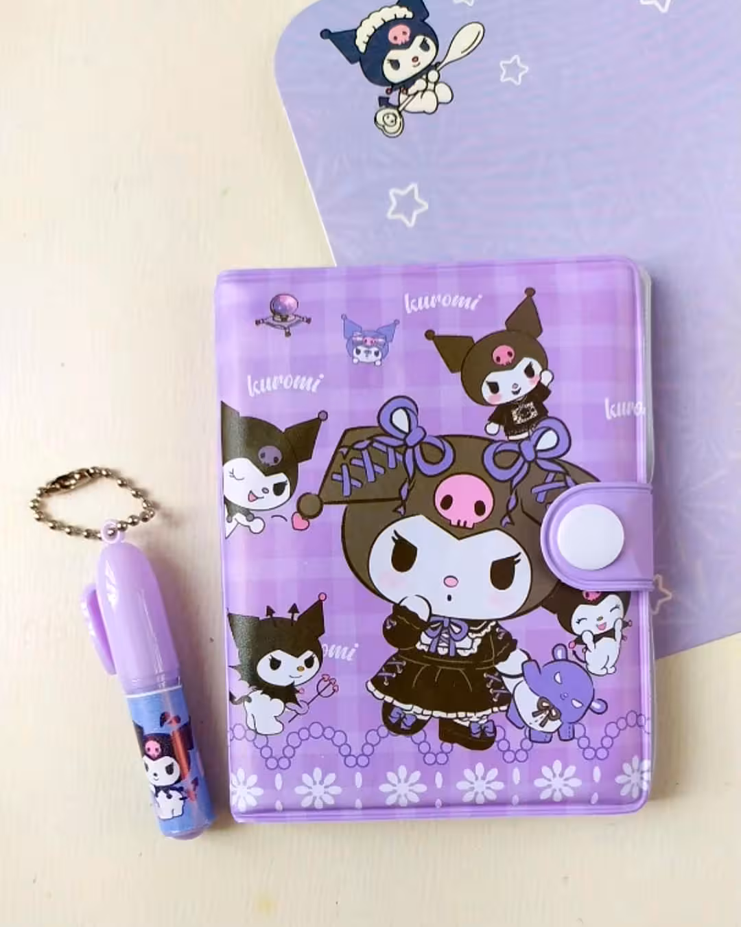 ست دفترچه يادداشت و خودکار مينی طرح کرومی