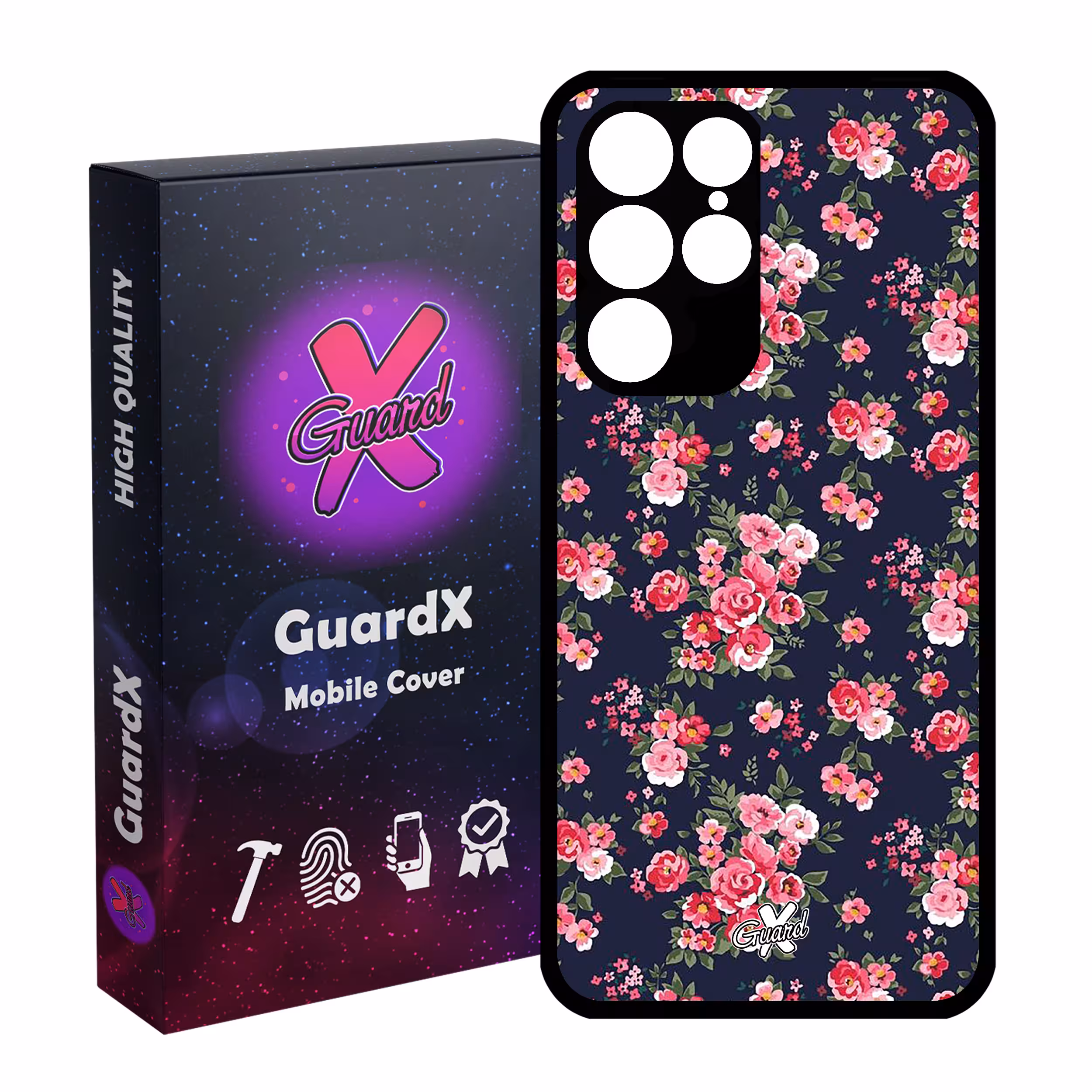 کاور گارد ایکس طرح Flower مدل Glass10130 مناسب برای گوشی موبایل سامسونگ Galaxy S22 Ultra