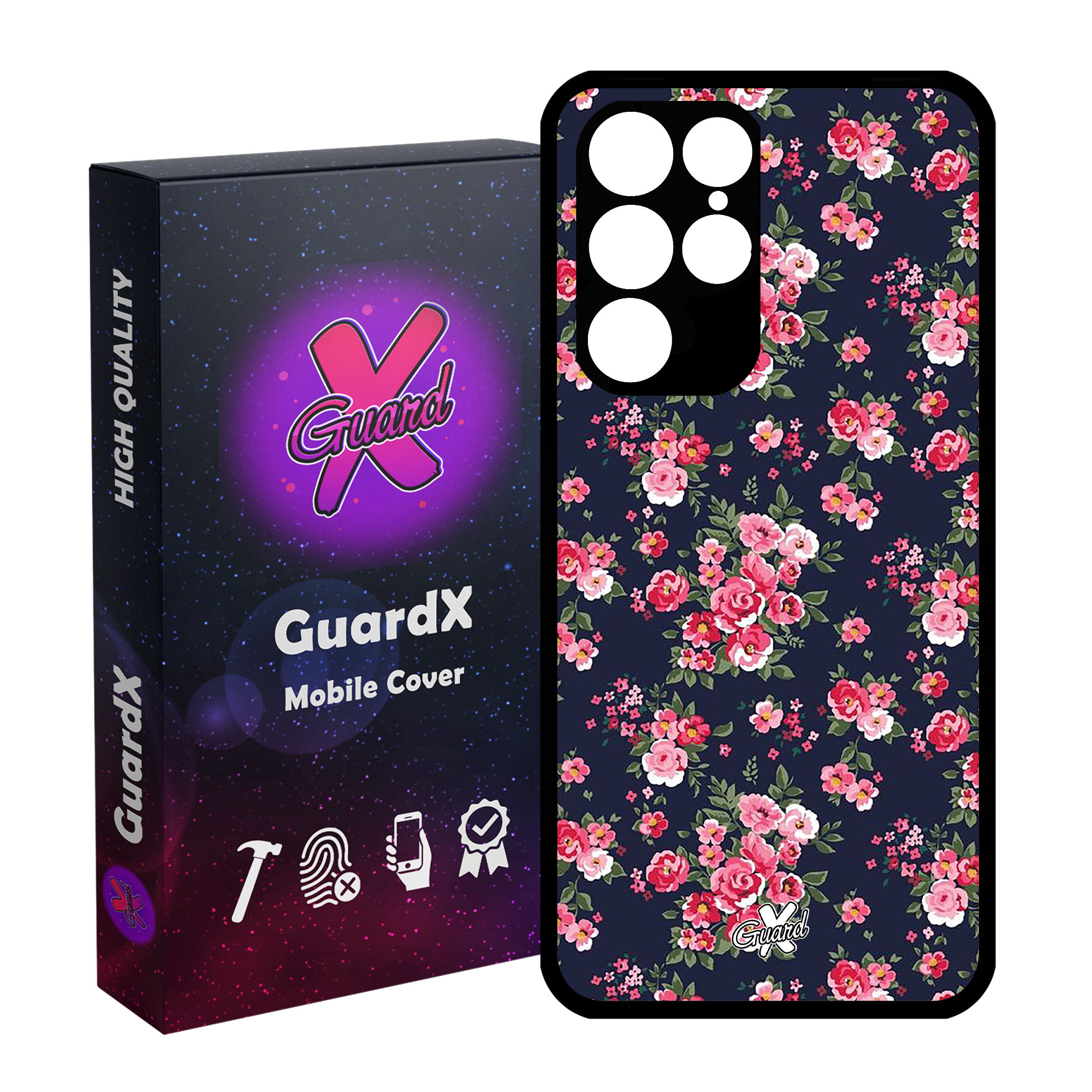 کاور گارد ایکس طرح Flower مدل Glass10130 مناسب برای گوشی موبایل سامسونگ Galaxy S22 Ultra