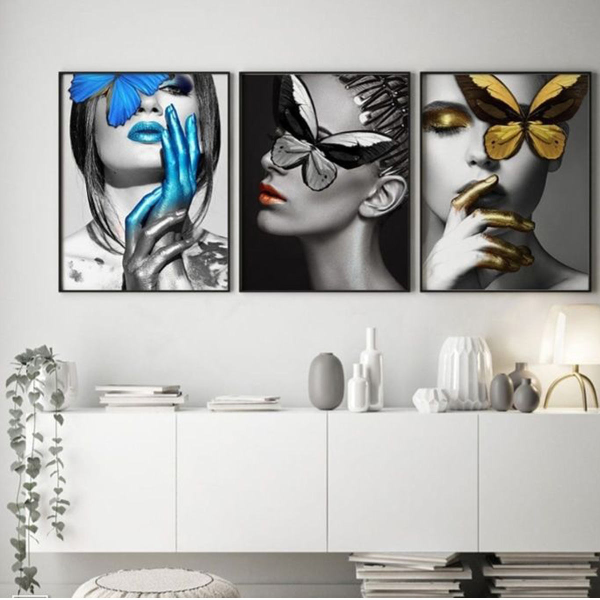 تابلو شاسی مدل سکوت پروانه ای مجموعه 3 عددی