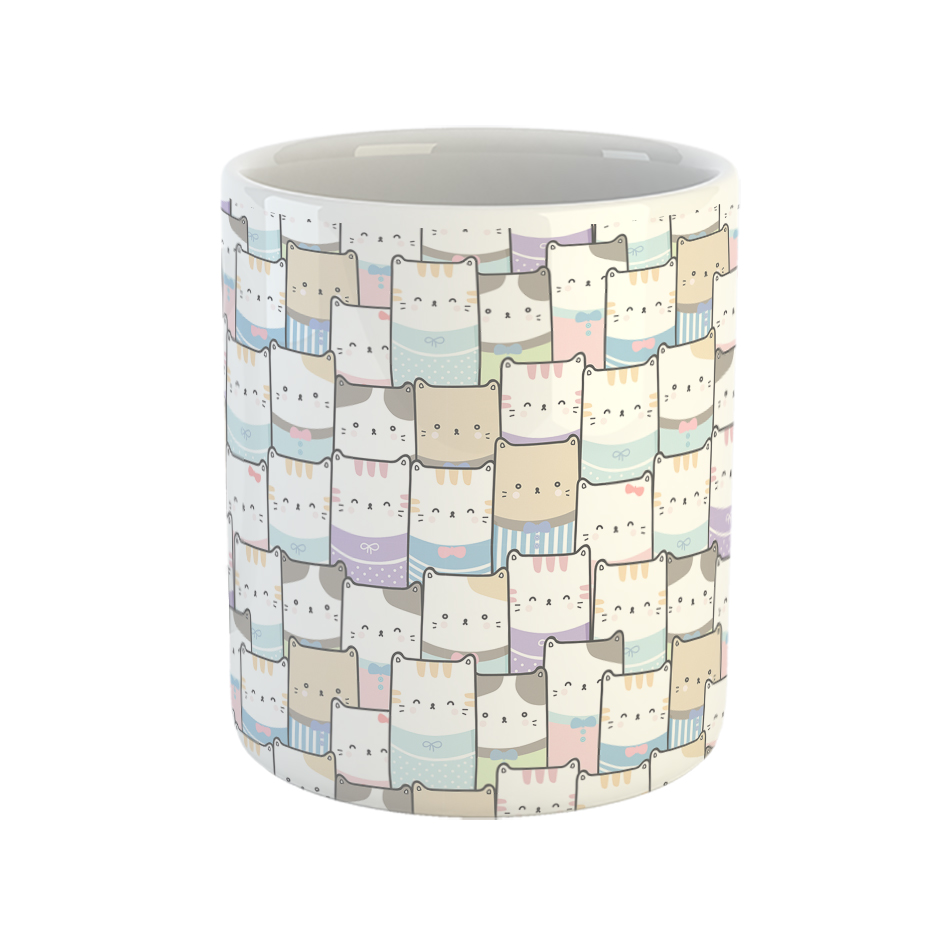 ماگ طرح ست گربه‌های رنگی