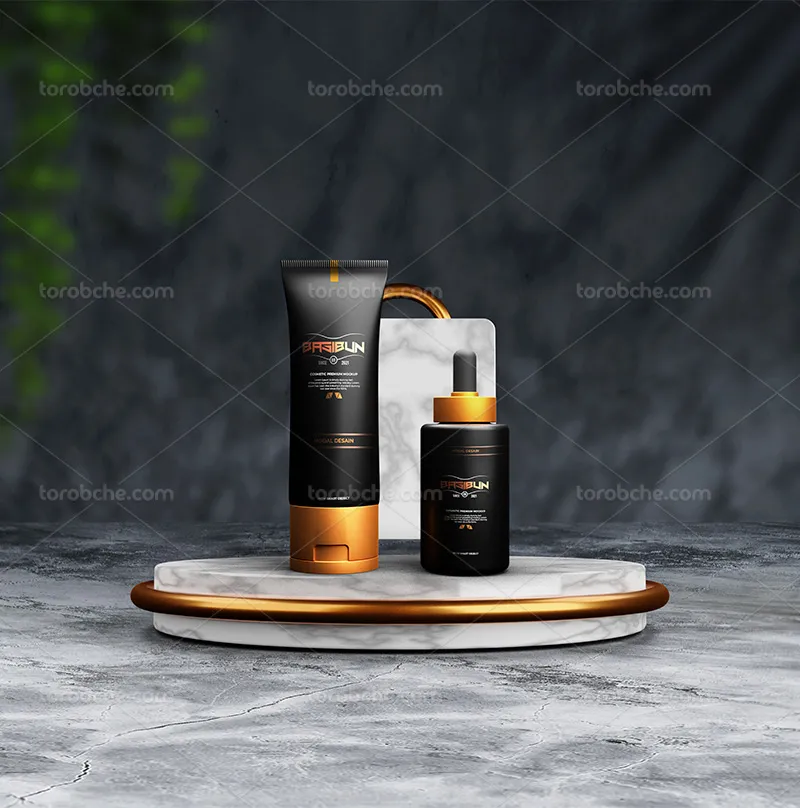 موکاپ لایه باز لوازم آرایشی | گرافیک با طعم تربچه