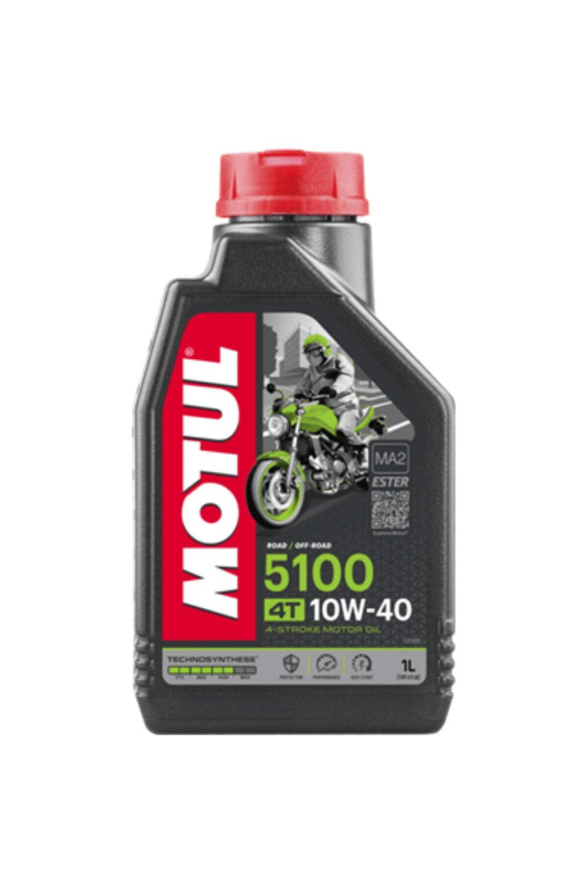 یاتاقان موتور 4T 5100 10W 40 1 لیتری روغن سیکلت موتول اورجینال Motul
