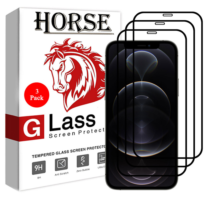 محافظ صفحه نمایش 5D هورس مدل FAG مناسب برای گوشی موبایل اپل iPhone 12 mini بسته سه عددی | کالا برتری