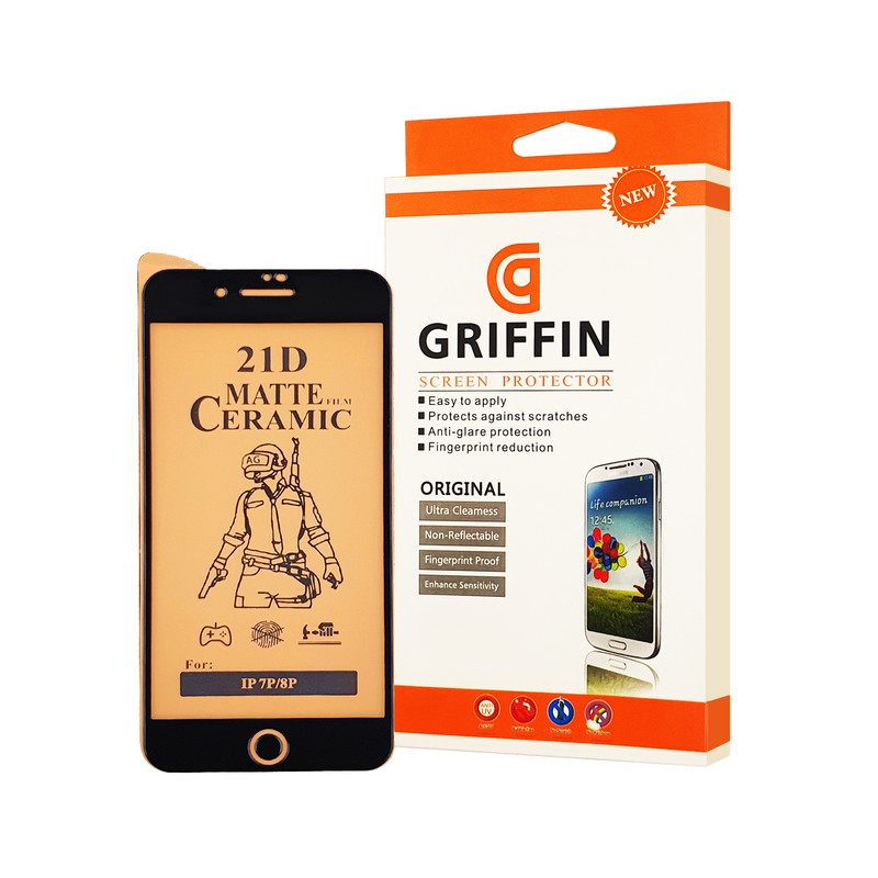 محافظ صفحه نمایش سرامیکی مات گریفین مدل FLCRM GN st مناسب برای گوشی موبایل اپل iPhone 8 Plus | کالا برتری