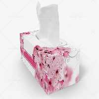 جعبه دستمال کاغذی طرح گل صورتی | گرافیک با طعم تربچه