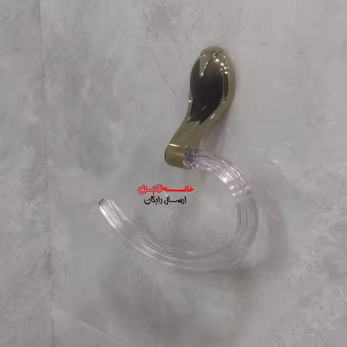 جا حوله حلقه ای آویز بتیس مدل نایس رنگ مشکی طلایی پلاستیک با لعاب pvd 