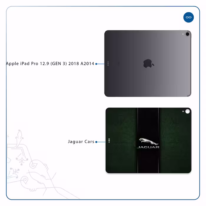 برچسب پوششی ماهوت مدل Jaguar Cars مناسب برای تبلت اپل iPad Pro 12.9 (GEN 3) 2018 A2014