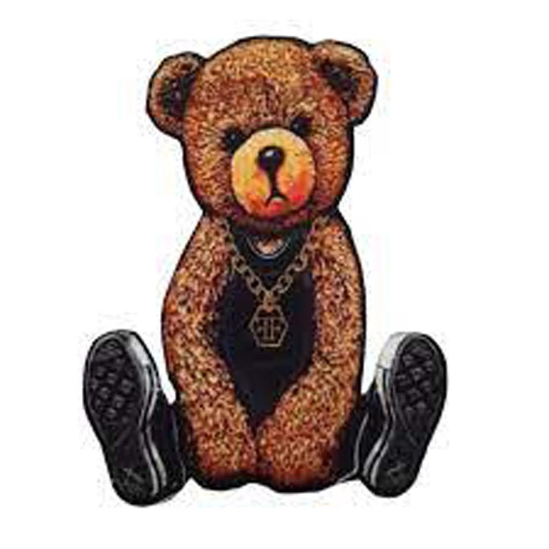 استیکر پارچه و لباس مدل حرارتی طرح تدی نشسته