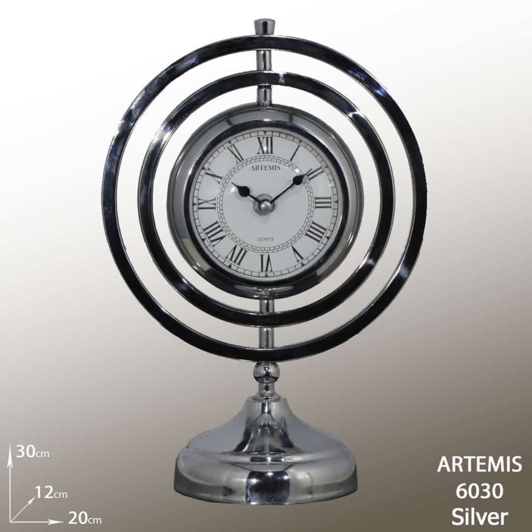 ساعت رومیزی آرتمیس کد 6030 Silver نقره ای