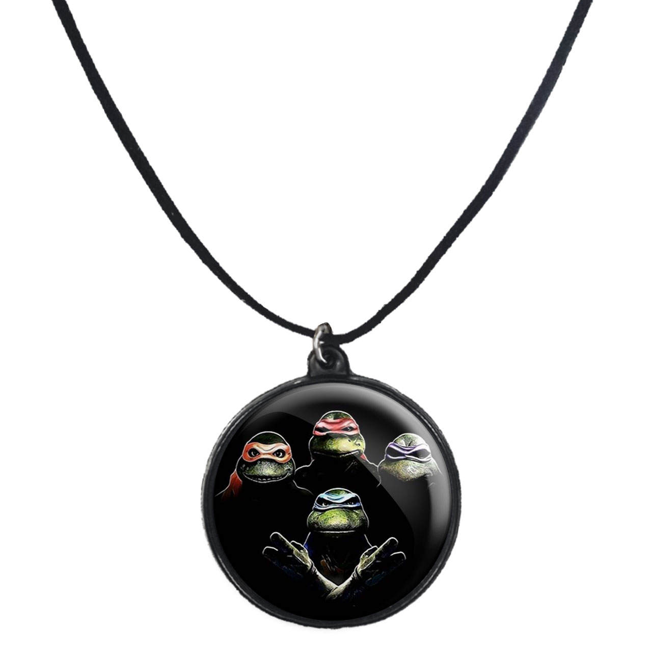 گردنبند پرمانه طرح لاکپشت‌های نینجا کد pmb.9996 مدل دو طرفه