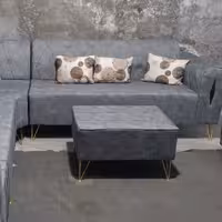 مبل چستر ال با تنوع رنگ بالا چوبی و فلزی 