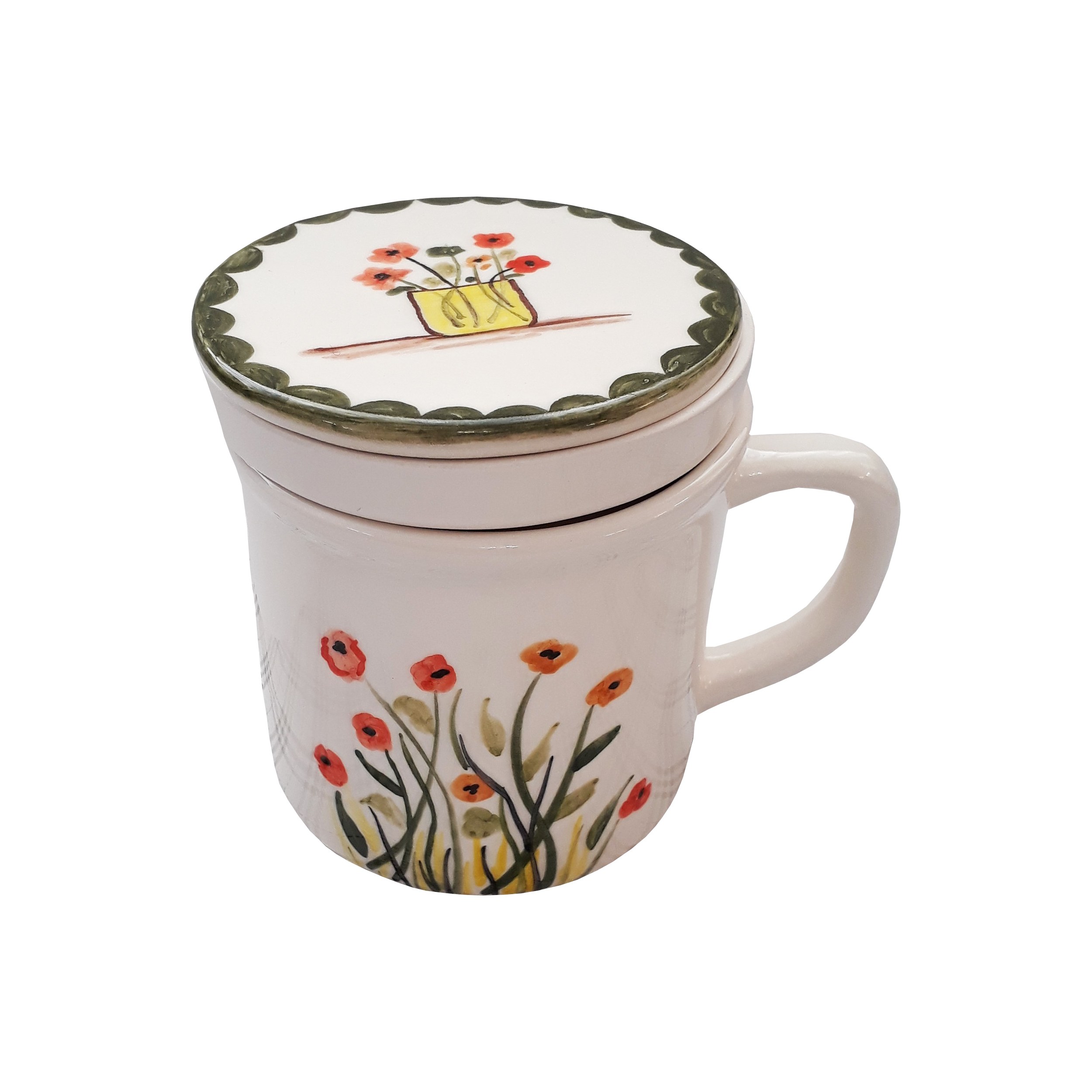 ماگ دمنوش سرامیکی طرح گل کد MG16