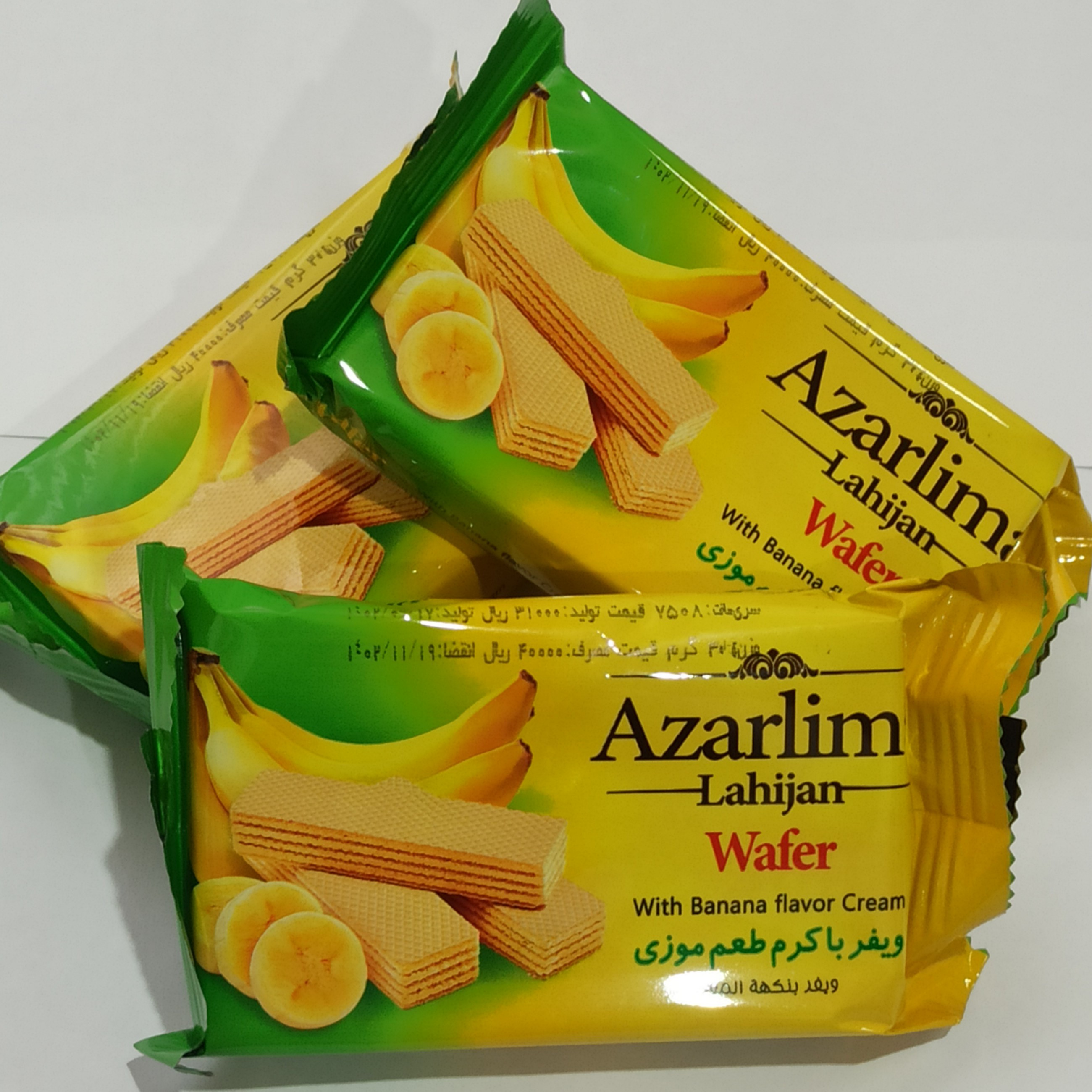 ویفر موزی کرم دار (48 تایی)