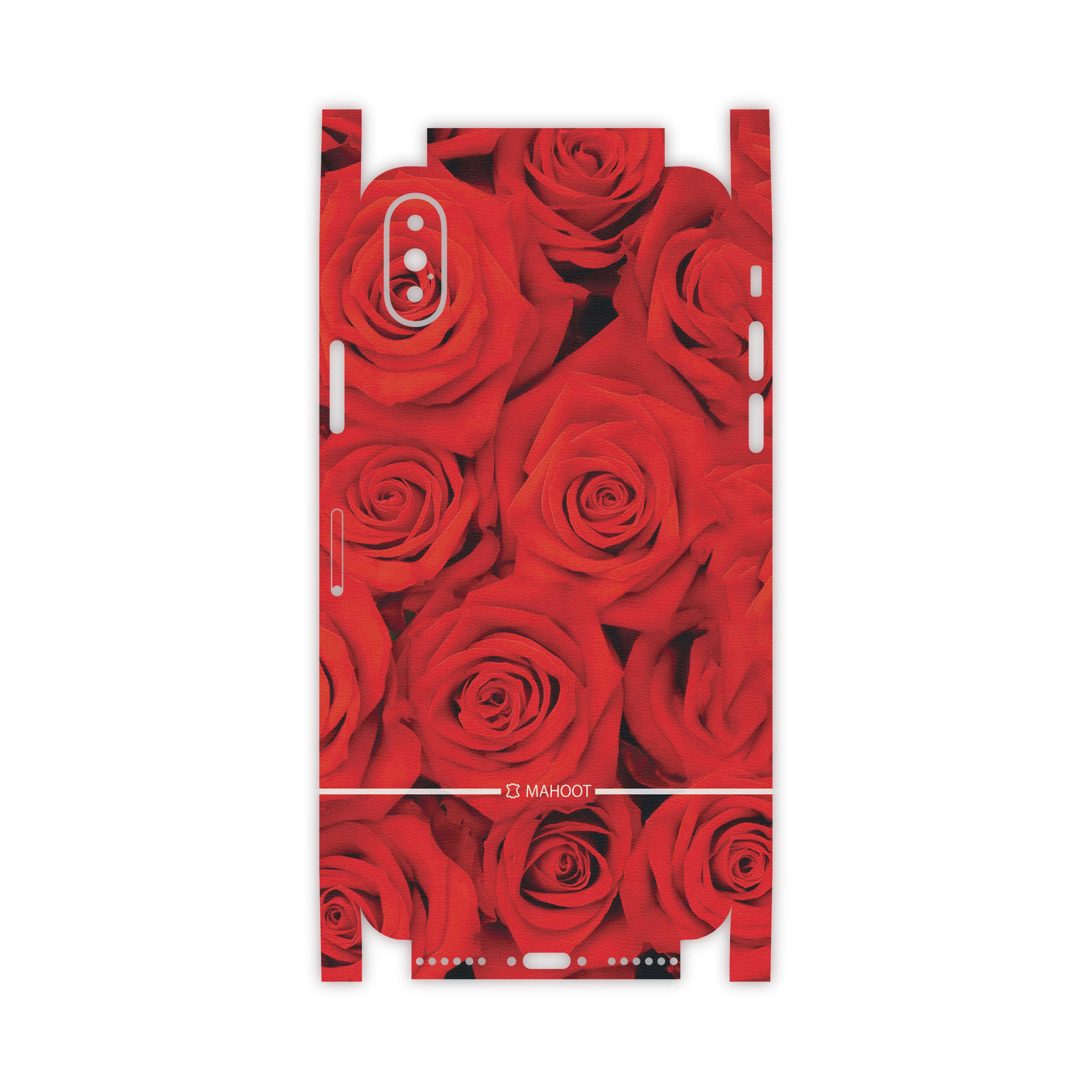 برچسب پوششی ماهوت مدل Red-Flower-FullSkin مناسب برای گوشی موبایل اپل iPhone X