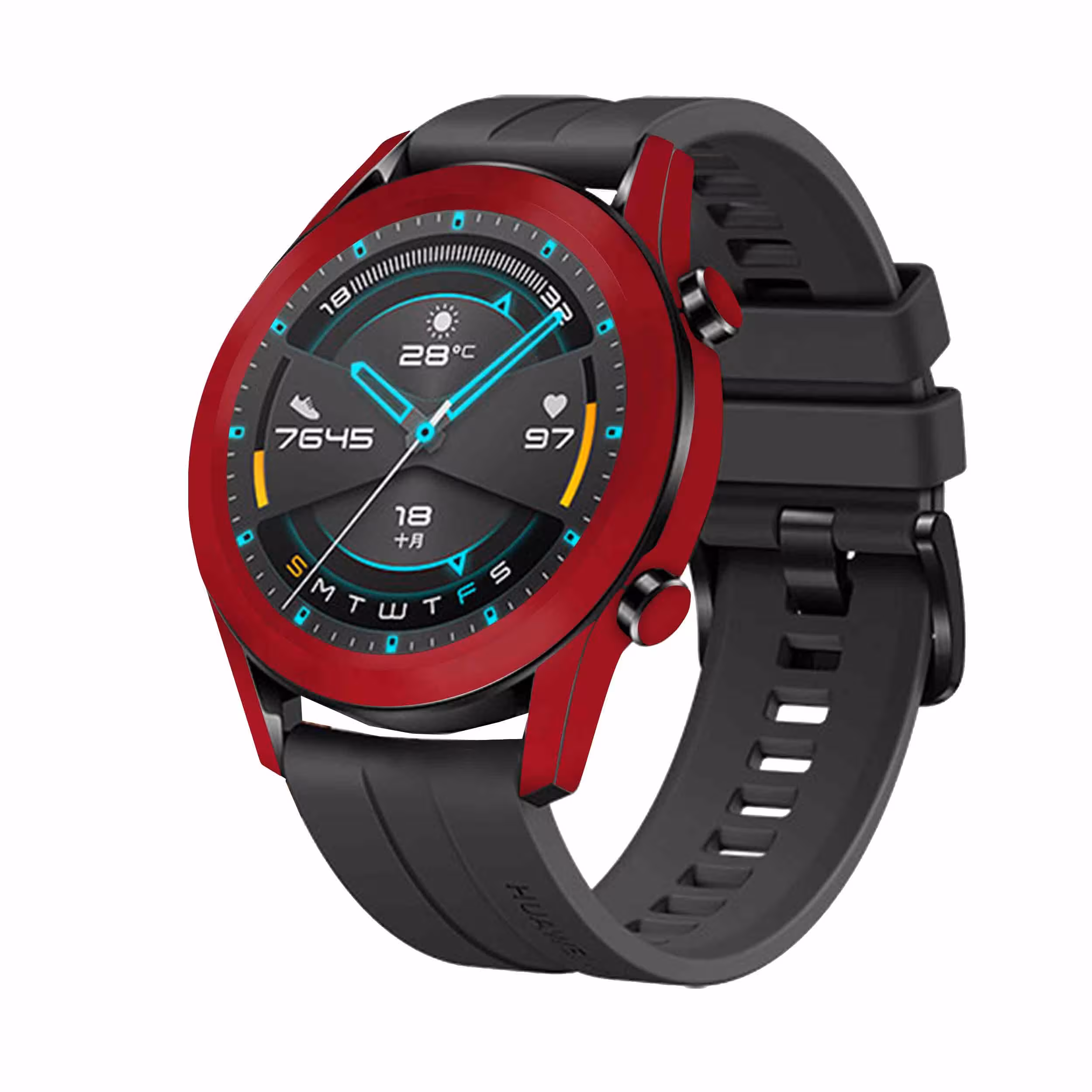 برچسب ماهوت طرح Matte-Warm-Red مناسب برای ساعت هوشمند هوآوی Watch GT2