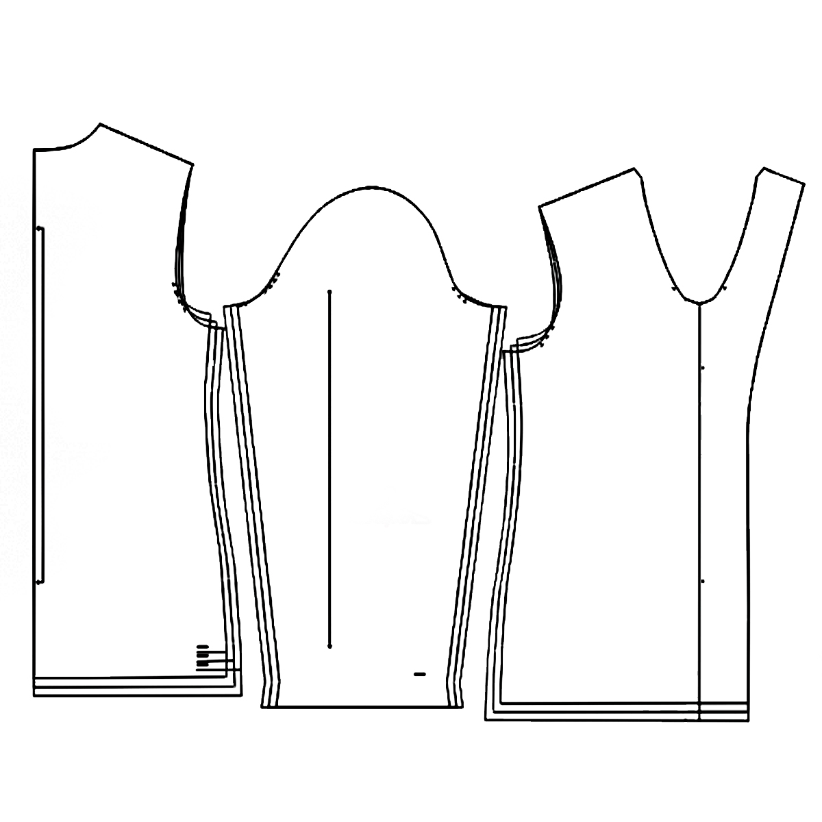  الگو بالاتنه و آستین رگالی زنانه متد abm سایز 42 