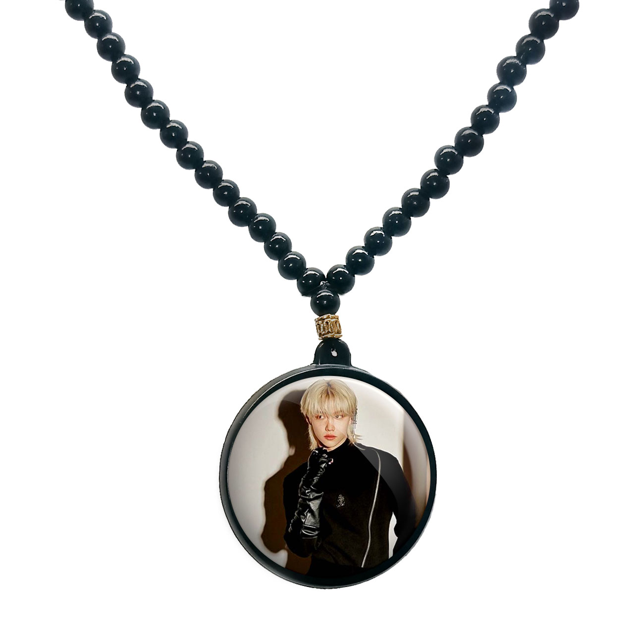 گردنبند پرمانه طرح straykids کد pmd.12281 مدل دو طرفه