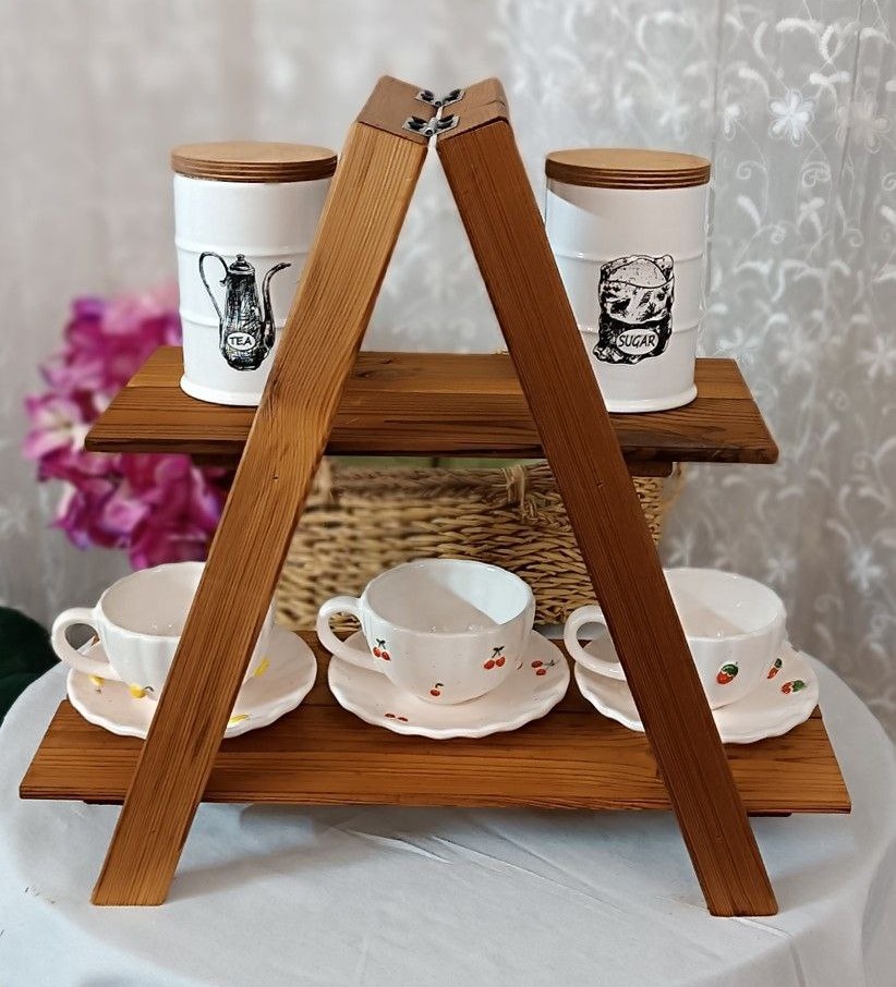 استند مثلثی تاشو از جنس چوب ترمو کیفیت عالی