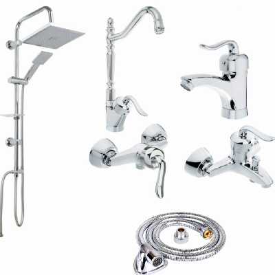 ست شیرآلات شیرالات  رز مدل بیزانس نایت مجموعه 6 عددی