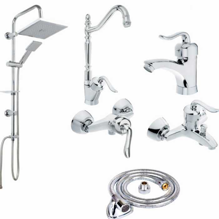 ست شیرآلات شیرالات  رز مدل بیزانس نایت مجموعه 6 عددی