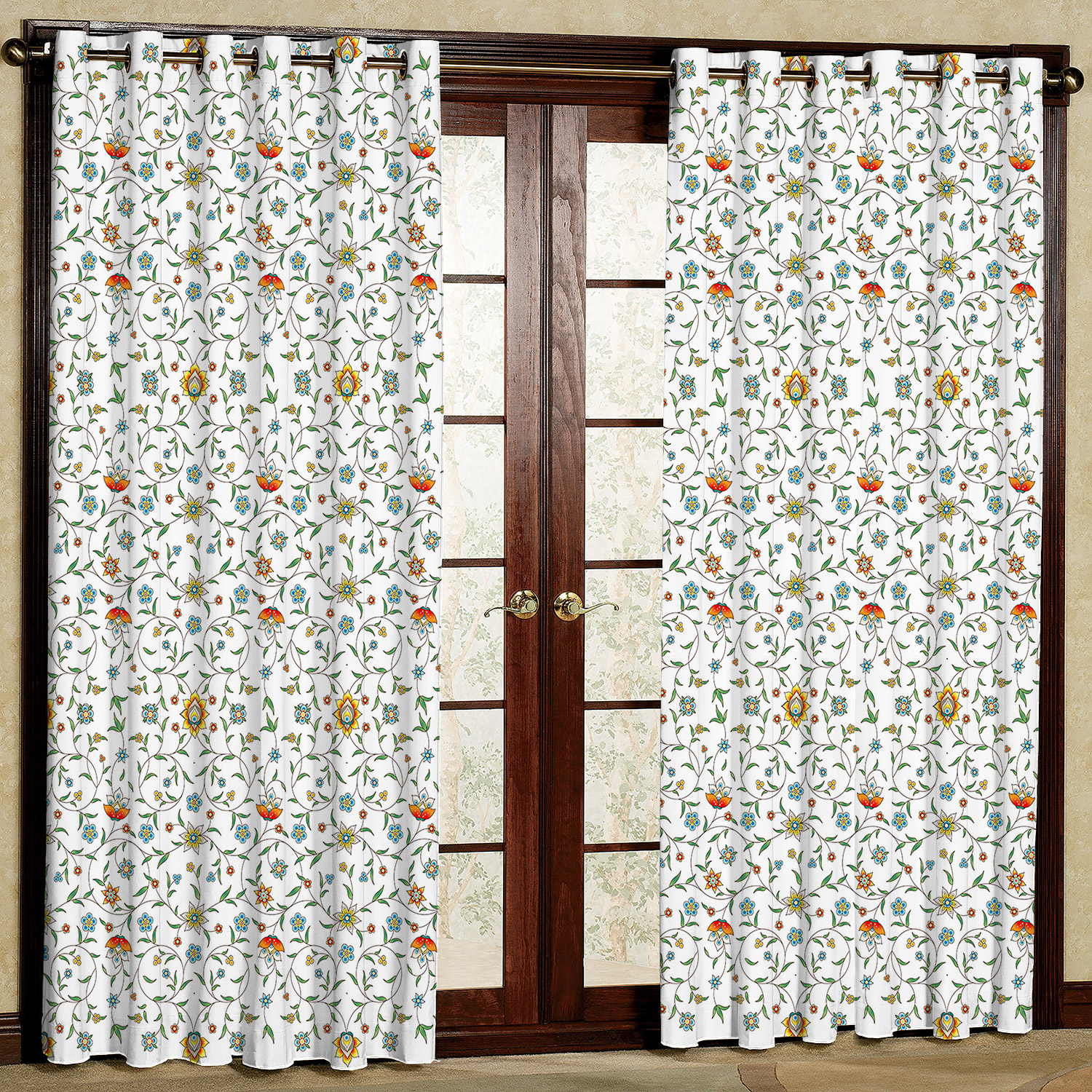  پرده مدل طرح دار  مخمل پانچی کد 179 سایز 140x280 سانتی متر