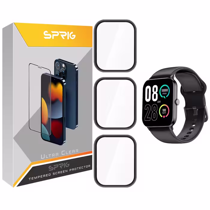 محافظ صفحه نمایش نانو اسپریگ مدل SPG مناسب برای ساعت هوشمند شیائومی QCY GTC بسته سه عددی