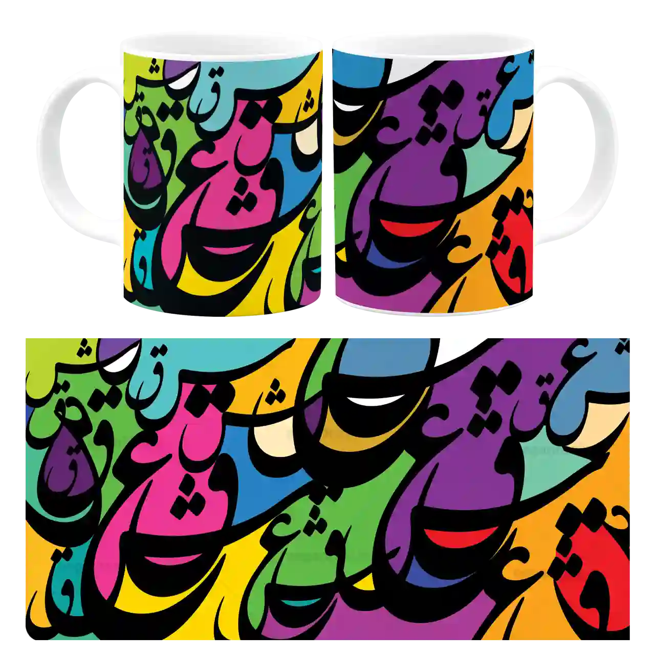 ماگ سیاه مشق عشق مدل  J 66