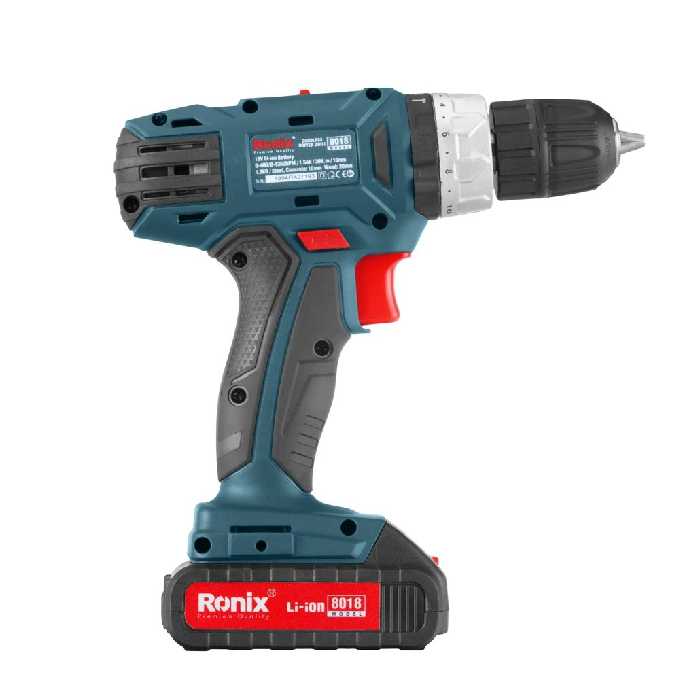 دریل پیچ گوشتی شارژی 18 ولت رونیکس 8018