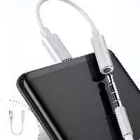 کابل تبدیل USB-C به جک 3.5 میلیمتری دی ام مدل AD026 طول 0.12 متر | کالا مکس