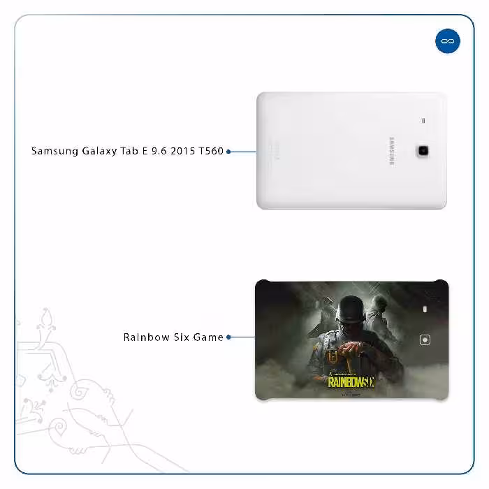برچسب پوششی ماهوت مدل Rainbow-Six-Game مناسب برای تبلت سامسونگ Galaxy Tab E 9.6 2015 T560