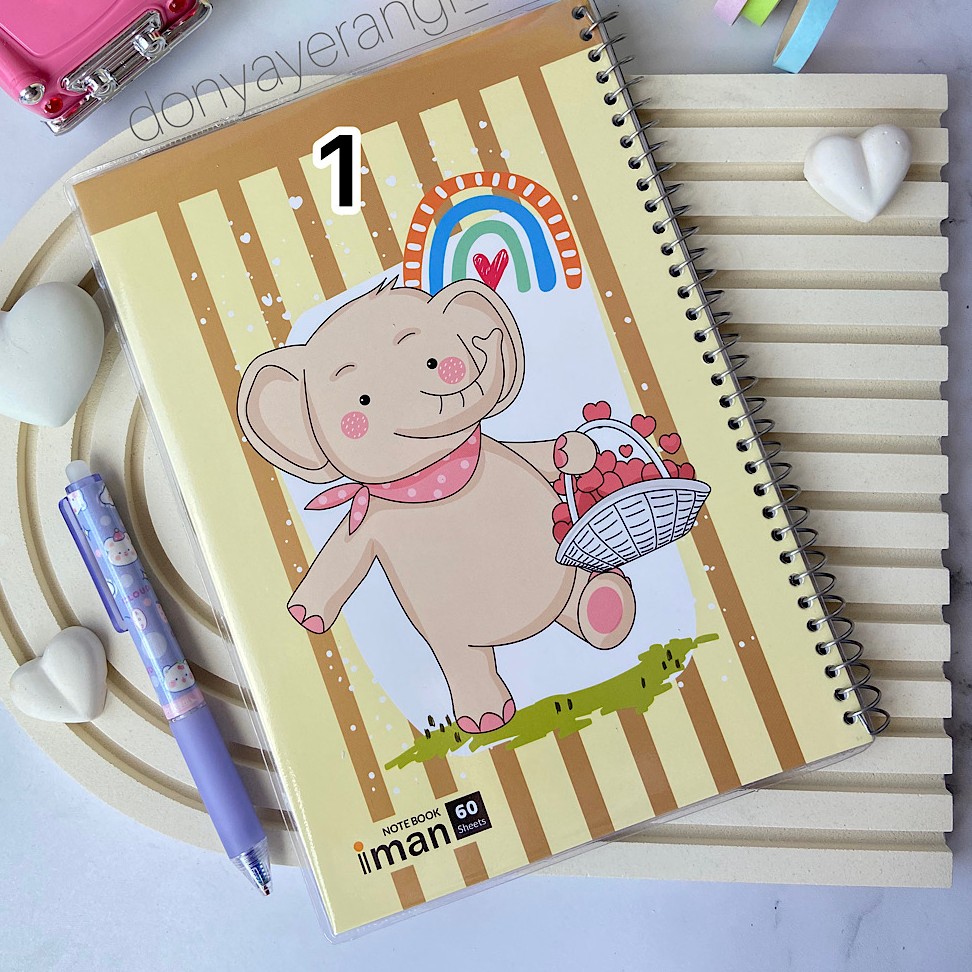 دفتر 40 برگ مجلد ایمان. طرح فانتزی لوکس