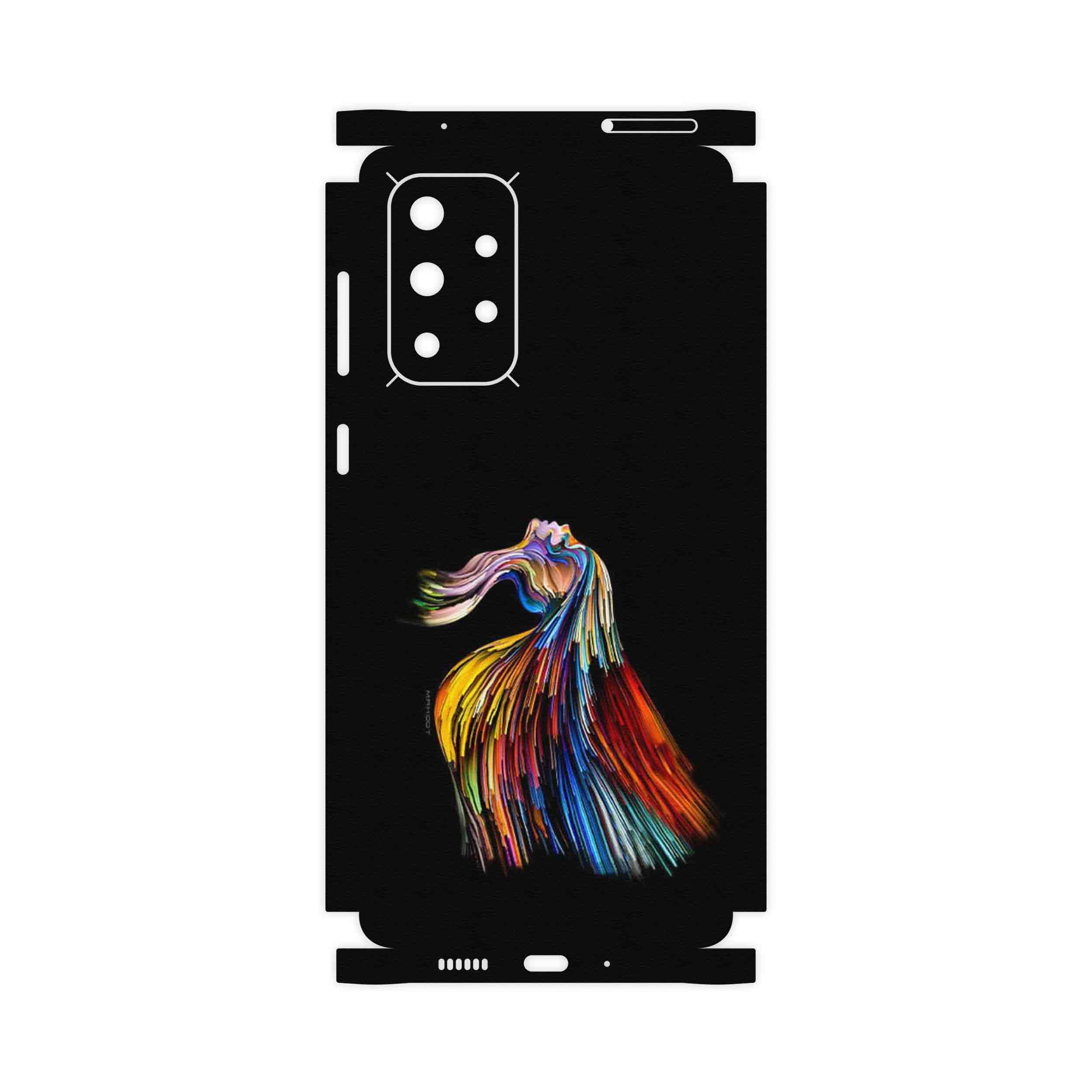 برچسب پوششی ماهوت مدل Rainbow Hair Digital Art-FullSkin مناسب برای گوشی موبایل سامسونگ Galaxy A73 5G